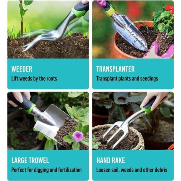 Heavy Duty Gardening Tools - 22-Piece Gardening Gifts for Women, Men, Durable - Picture 3 of 7